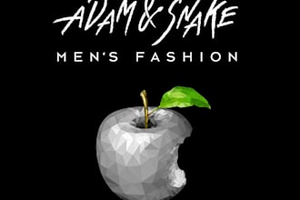 design a geometric custom logo for your fashion or clothing brand