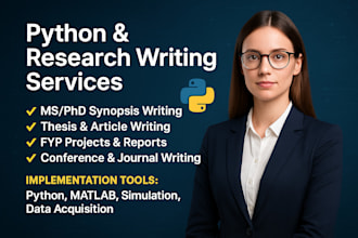 assist with python scripts, fyp support, and research writing