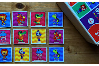 draw custom kids card game educational memory cards rulebook design board game