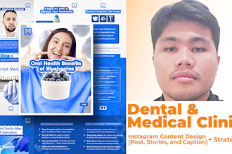 design instagram content and strategy for dental and medical clinic