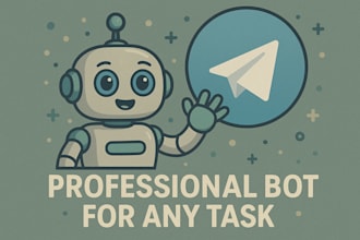 create a professional fully custom telegram bot for you