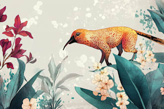 draw high quality animal, insect, bird and botanical art