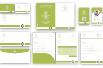 design business card and letterhead and branding stationary