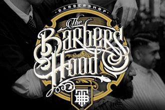 design custom barber shop logo for your business