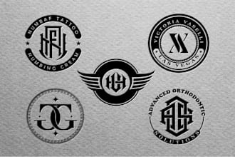design vintage badge, monogram, retro, outdoor and business logo