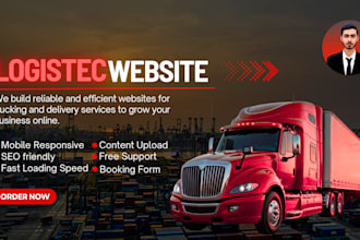 design a professional logistics, trucking, and freight website
