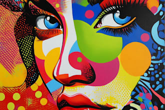 draw an unique wpap pop art portrait