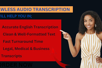 do a transcription of legal audio files such as depositions
