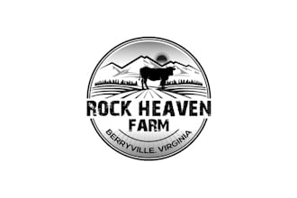 design high resolution rock heaven farms logo