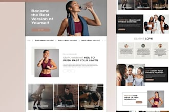 design fitness website, gym website, wix website, wordpress yoga website, sports