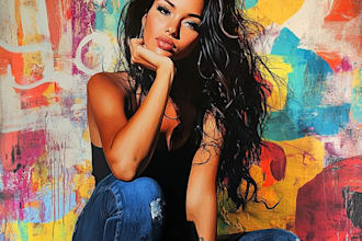 draw an unique wpap pop art portrait