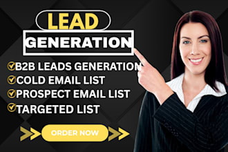 do prospect list building, linkedin lead generation, web research, cold email