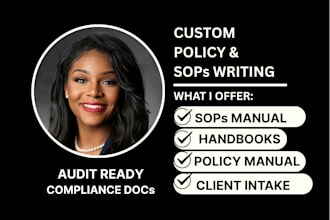 write custom sops policies employee hanbook client intake and compliance docs