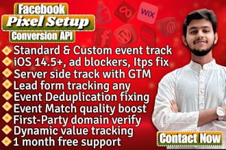 fix meta pixel setup, facebook conversion api, server side tracking with gtm