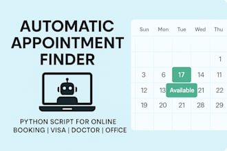 create an automatic appointment, termin finder bot using python