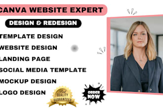 design canva websites, landing pages and templates for your brand