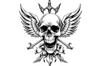 draw an old school tattoo style artwork for you