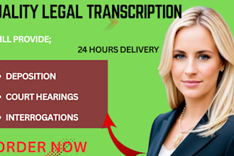 provide flawless transcription of legal files such as depositions