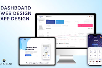 design modern admin panels, dashboards, web apps, saas, and CRM UI in figma