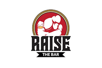 design stand out attractive bar or banger logo for your buck