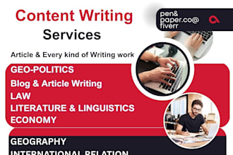 write on international relations, economy, law, geopolitics,  and literature