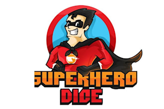 design colorful consulting superhero dice logo