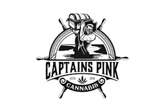design super captains pink and cannabis hemp logo