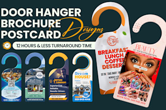 design eyecatching door hanger, eddm, business flyer in 12 hours