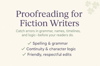 proofread your story for grammar and logic consistency