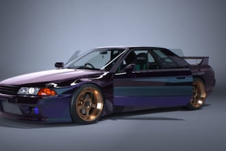 generate 3d model of all vehicles for 3d printing and render, nissan r32 designs
