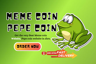 create meme coin website, meme website, pepe website, cypto meme coin website