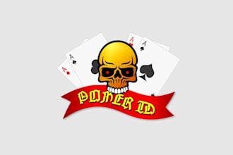 design memorable attention skull logo for poker td