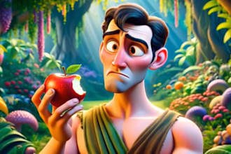 make bible story verses into stunning 3d story video animation