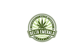 design delta emerald organics with hemp organics logo