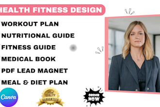 design custom workout plans, health and fitness programs, and nutrition guides