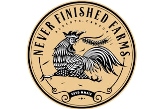 make greatest powerful fun logo for our unique small farm
