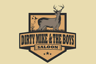 design high quality hunting bar lodge logo