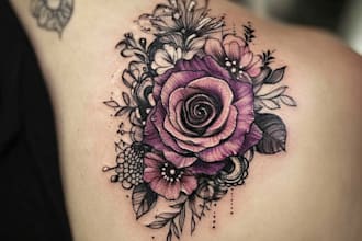 make a tattoo design of tattoo sleeve