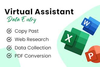 do your data entry, copy paste, data scraping, and file conversion