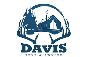 design beautiful unique davis tent awning logo
