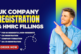register your UK ltd company and handle hmrc compliance