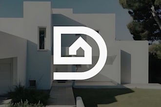 do modern real estate mortgage industrial home property construction logo design