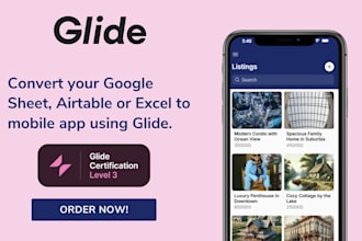 convert your google sheet, airtable or excel to mobile app using glide