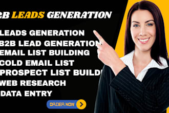 do targeted b2b lead generation, cold email leads, web research, email list