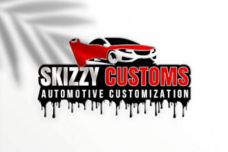 design car racing, car wash and automotive logo