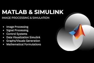 do matlab, simulink, image processing, signal processing and gui
