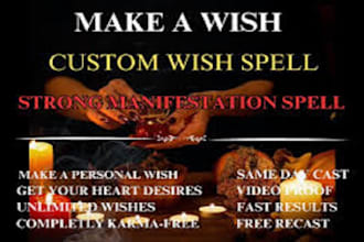 cast manifesting wish spell to make anything you wish to come true