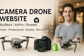 build camera drones shopify website camera drone dropshipping store landing page