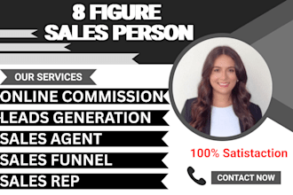 high ticket commission online sales closer, IT company sales leads, sales rep