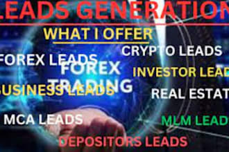 generate quality forex crypto leads  coinbase lead mlm leads binanace leads
